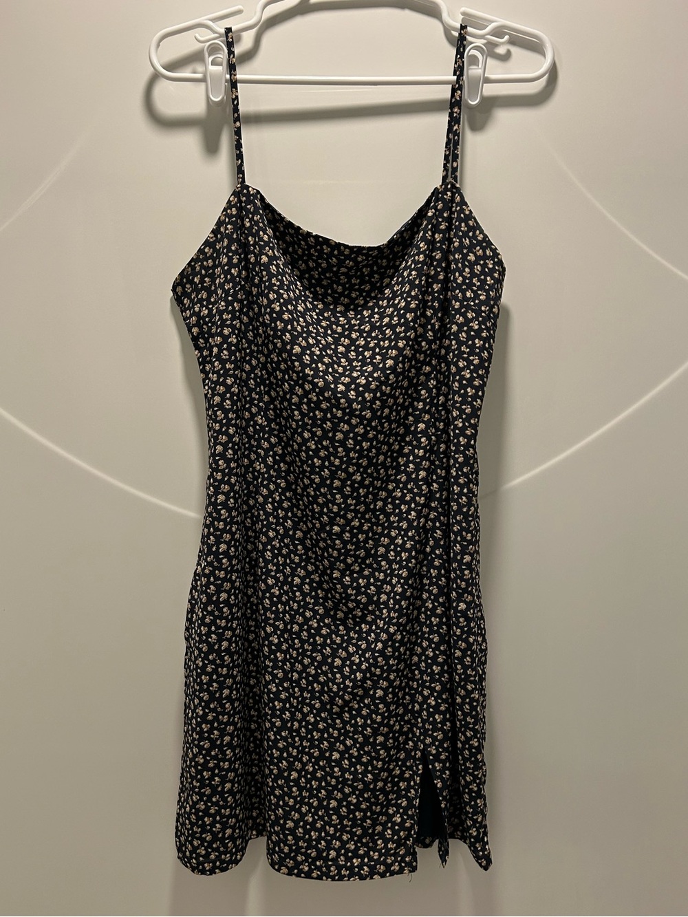 Floral Slip Dress - Navy Blue Floral